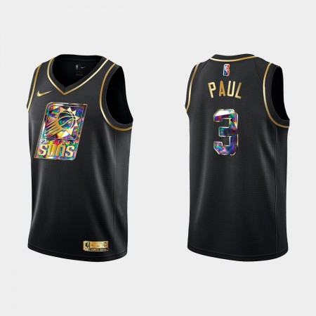 Dres Phoenix Suns Chris Paul 3 Nike 2021-22 Crno Golden Edition 75th Anniversary Diamond Swingman